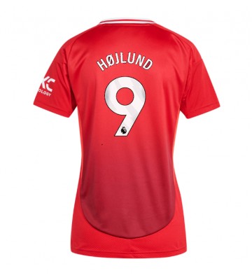 Manchester United Rasmus Hojlund #9 Primera Equipación Mujer 2024-25 Manga Corta